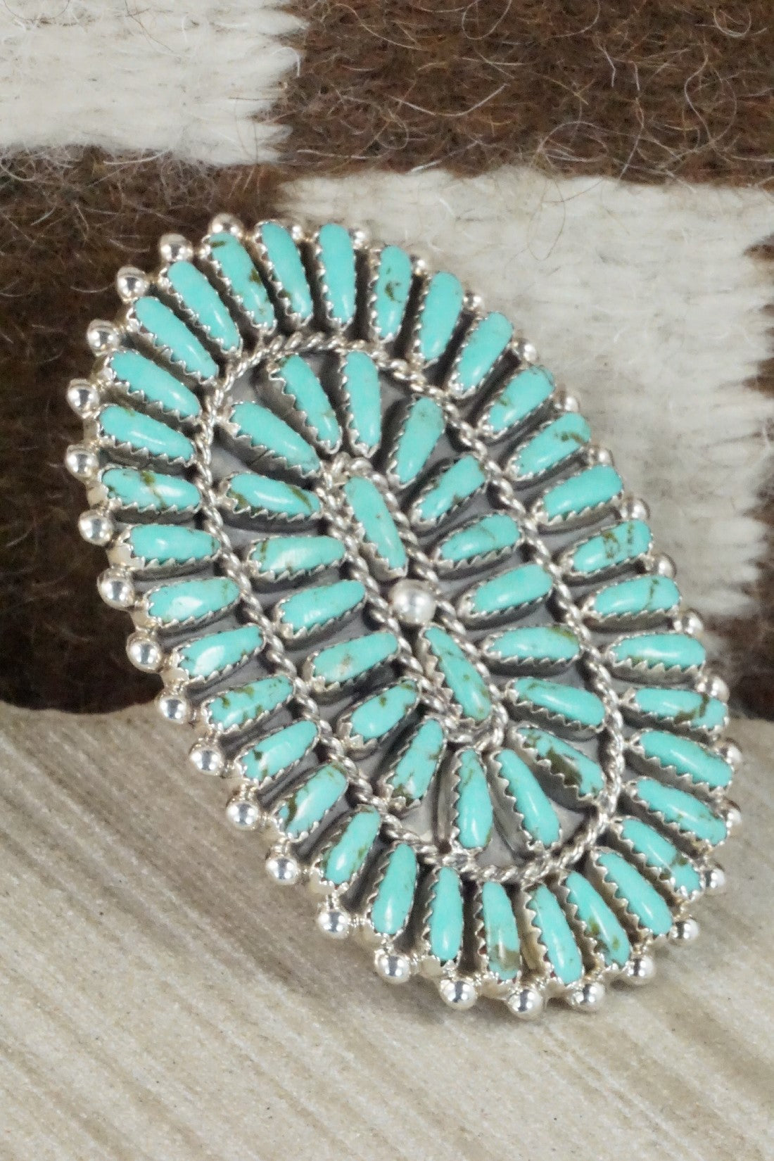 Turquoise & Sterling Silver Ring - Philena Byjoe - Size 8