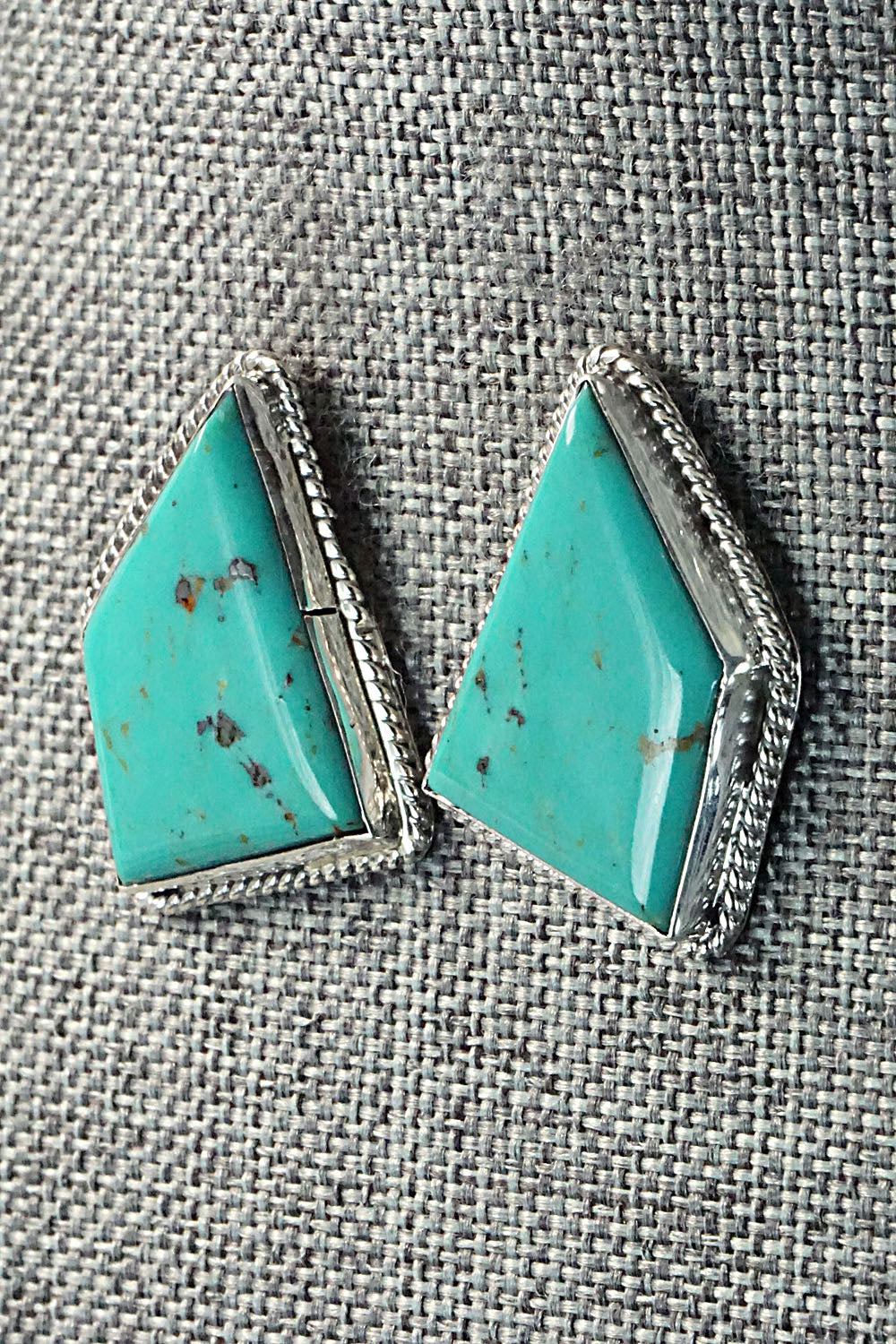 Turquoise & Sterling Silver Earrings - Rosie Chee