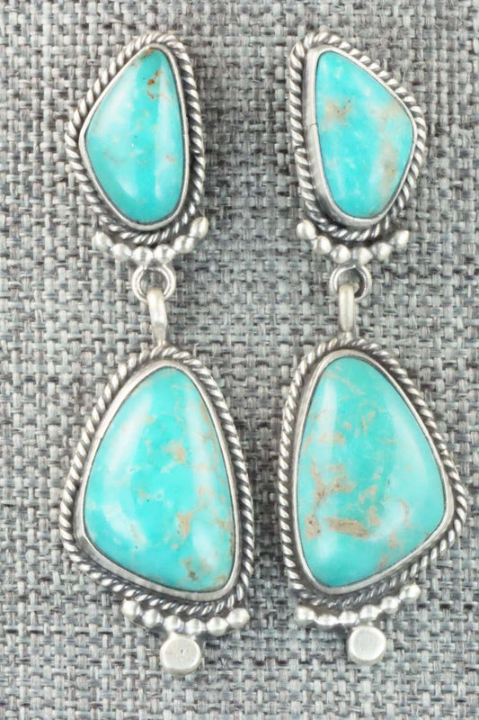 Turquoise & Sterling Silver Earrings - Verley Betone