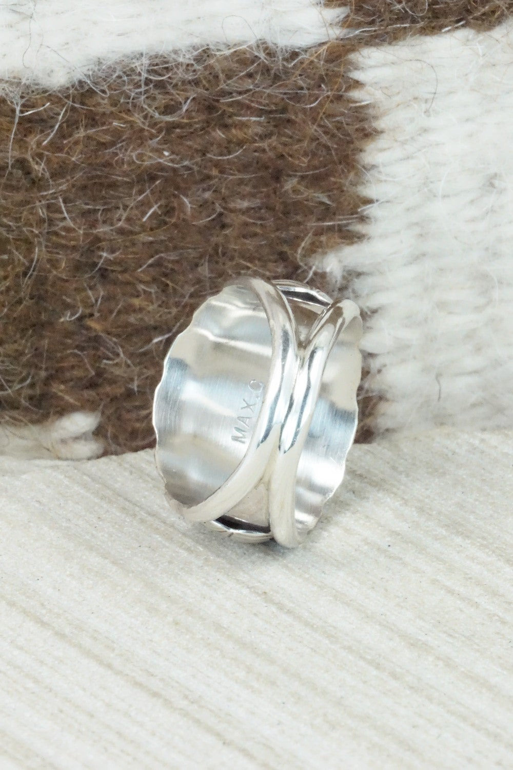 Turquoise & Sterling Silver Ring - Max Calladitto - Size 10