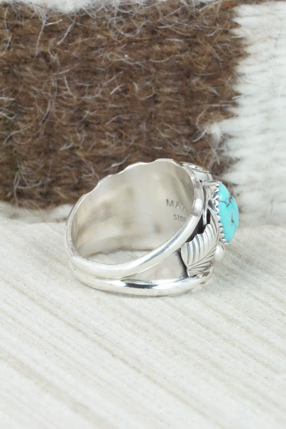 Turquoise & Sterling Silver Ring - Max Calladitto - Size 10