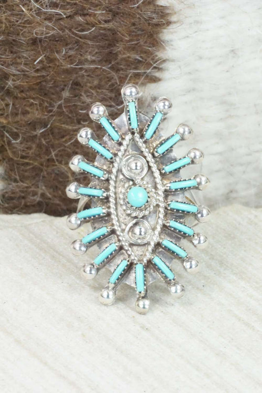 Turquoise & Sterling Silver Ring - Philander Gia - Size 6.5