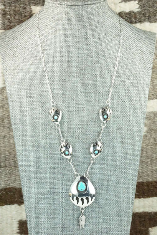 Turquoise & Sterling Silver Necklace - Leta Parker
