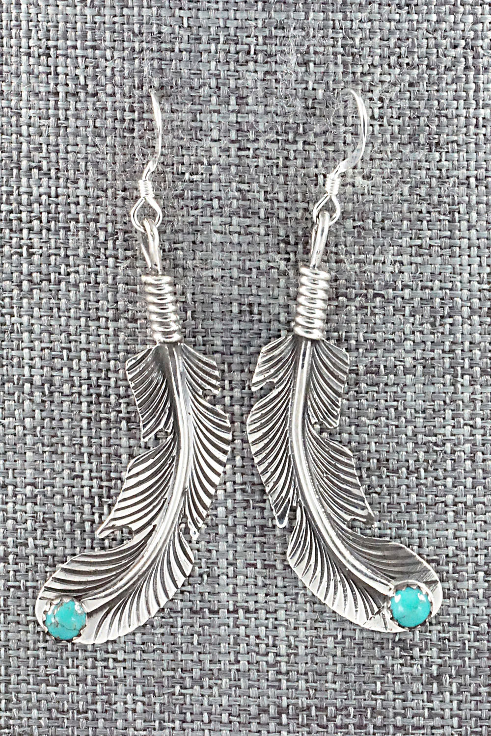Turquoise and Sterling Silver Earrings - Louise Joe