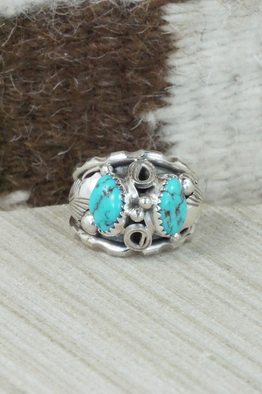 Turquoise & Sterling Silver Ring - Max Calladitto - Size 9.25