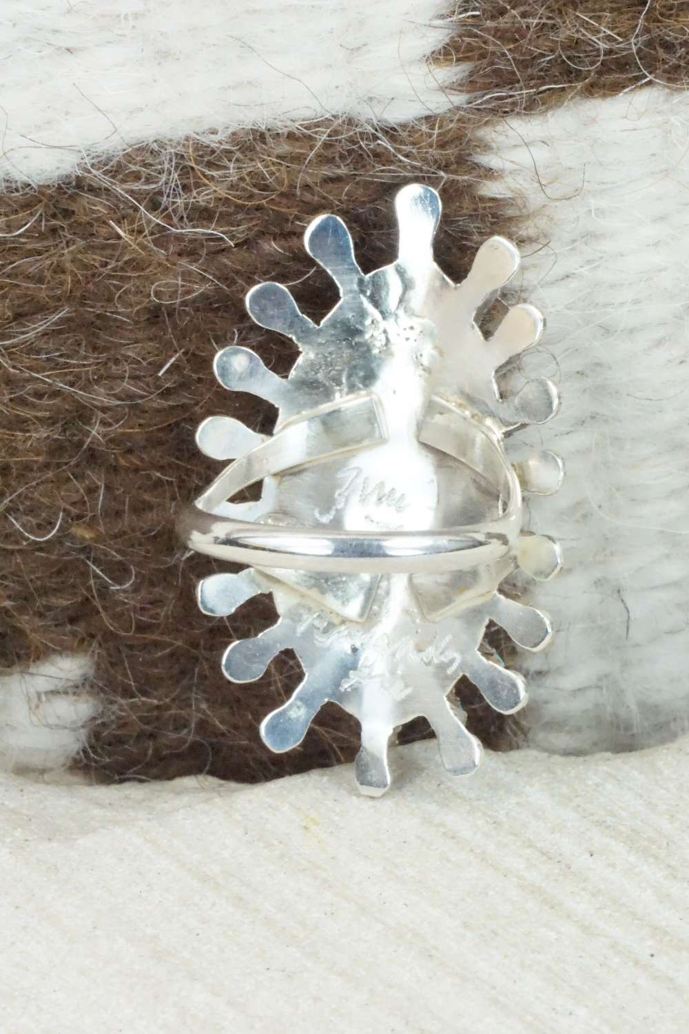 Turquoise & Sterling Silver Ring - Philander Gia - Size 6.5