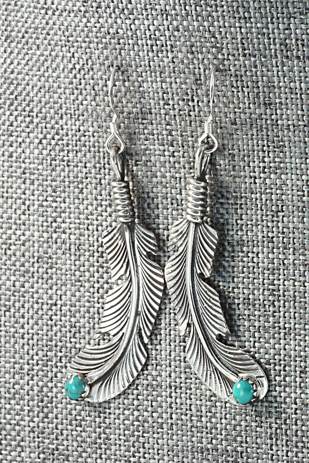 Turquoise and Sterling Silver Earrings - Louise Joe