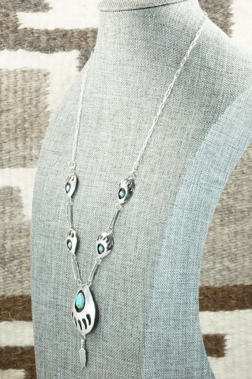 Turquoise & Sterling Silver Necklace - Leta Parker