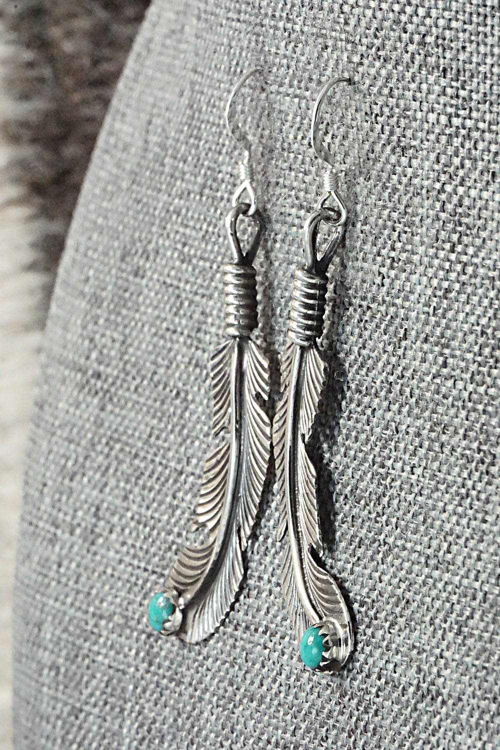 Turquoise and Sterling Silver Earrings - Louise Joe