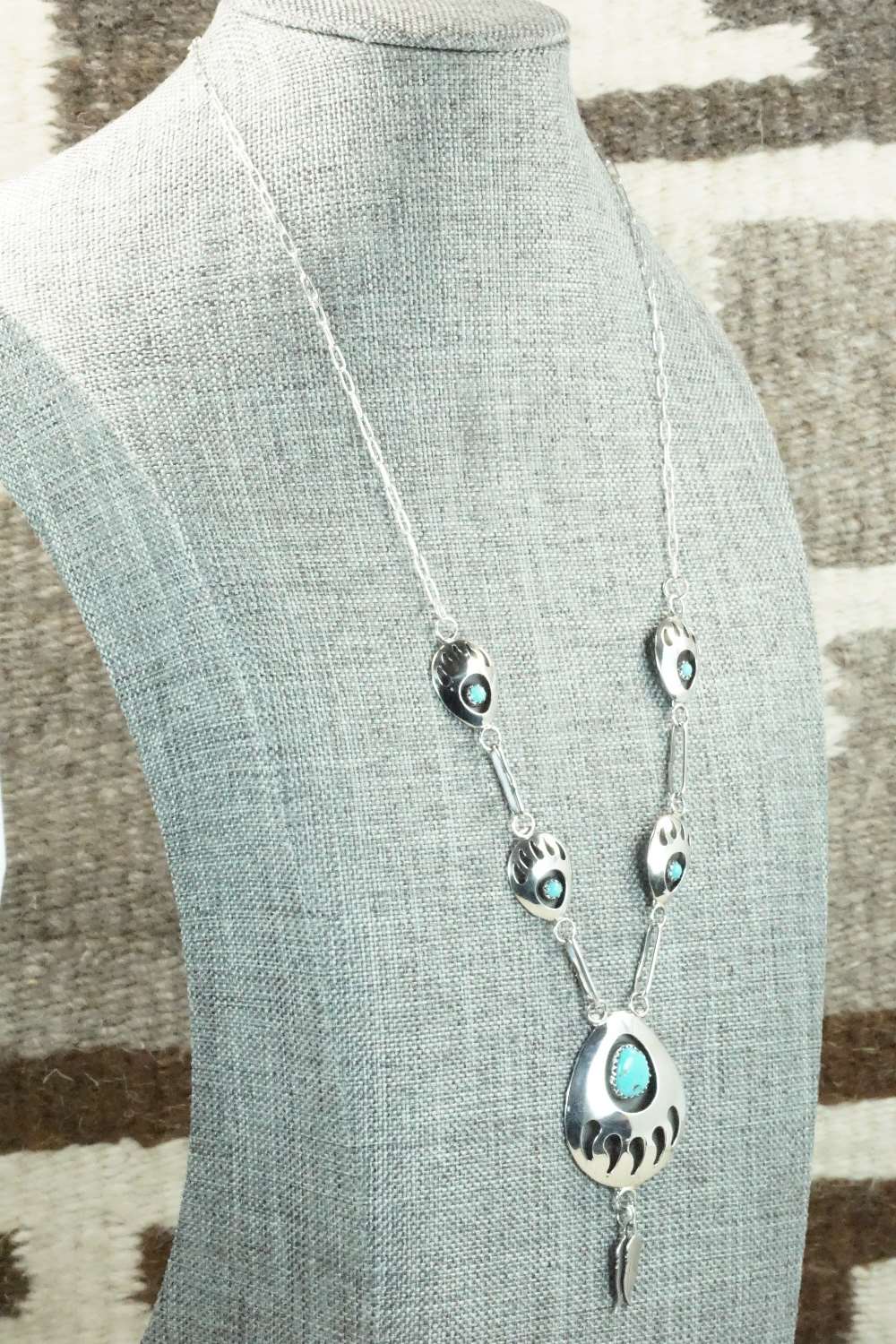 Turquoise & Sterling Silver Necklace - Leta Parker