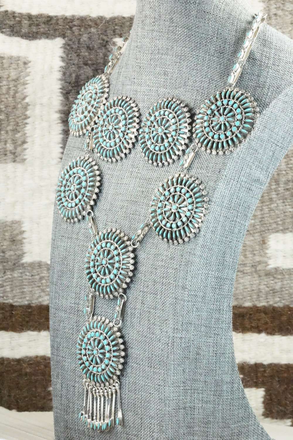 Turquoise & Sterling Silver Necklace Set - Merlinda Chavez
