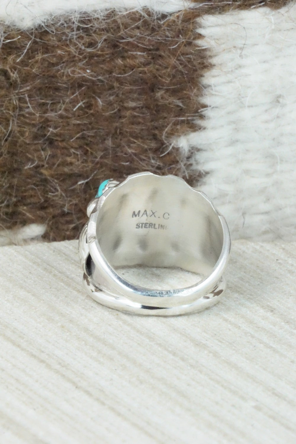 Turquoise & Sterling Silver Ring - Max Calladitto - Size 9.25