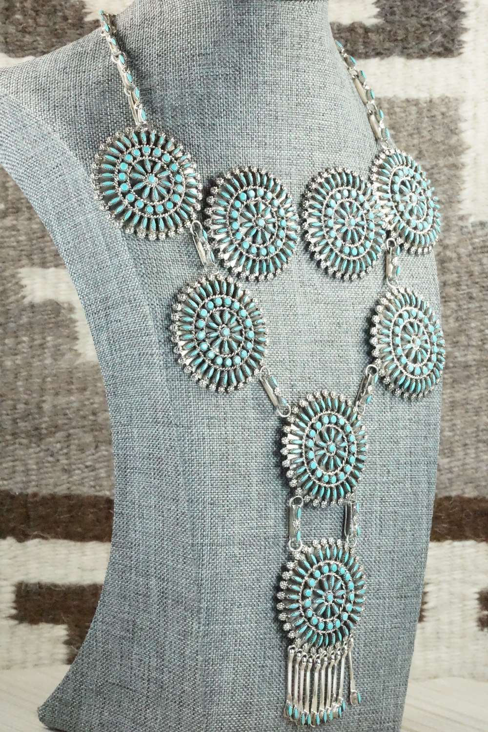 Turquoise & Sterling Silver Necklace Set - Merlinda Chavez