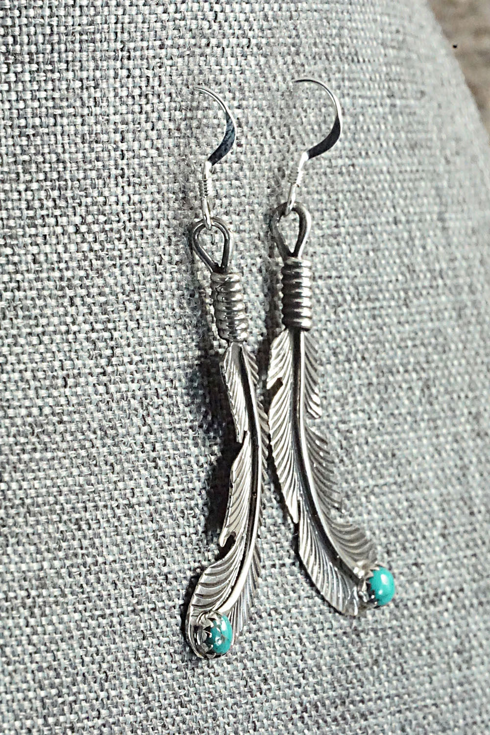 Turquoise and Sterling Silver Earrings - Louise Joe