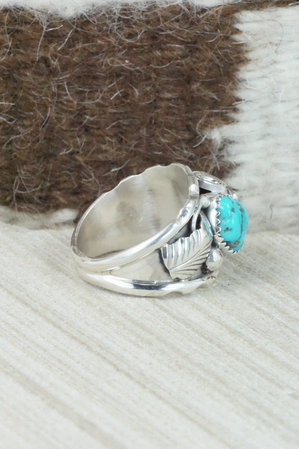 Turquoise & Sterling Silver Ring - Max Calladitto - Size 9.25