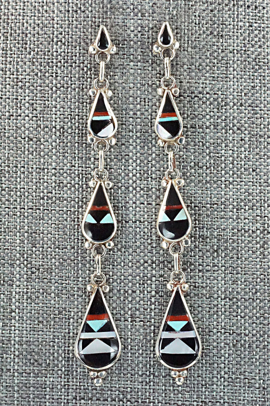 Multi Stone & Sterling Silver Earrings - David Boone