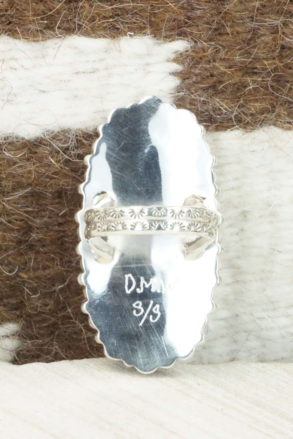 Coral and Sterling Silver Ring - Donovan Wilson - Size 9.75