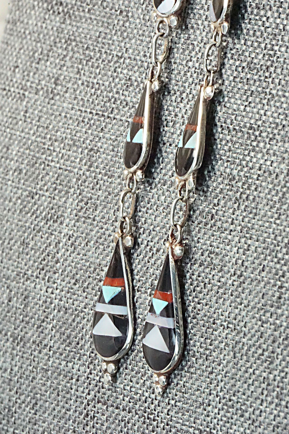 Multi Stone & Sterling Silver Earrings - David Boone