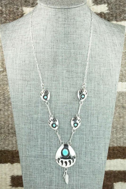 Turquoise & Sterling Silver Necklace - Leta Parker