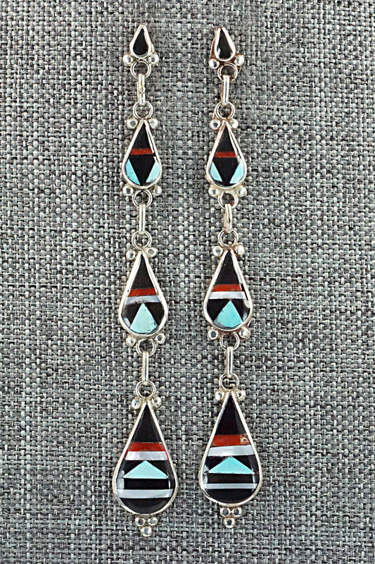 Multi Stone & Sterling Silver Earrings - David Boone