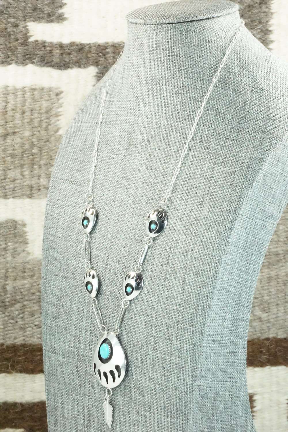 Turquoise & Sterling Silver Necklace - Leta Parker