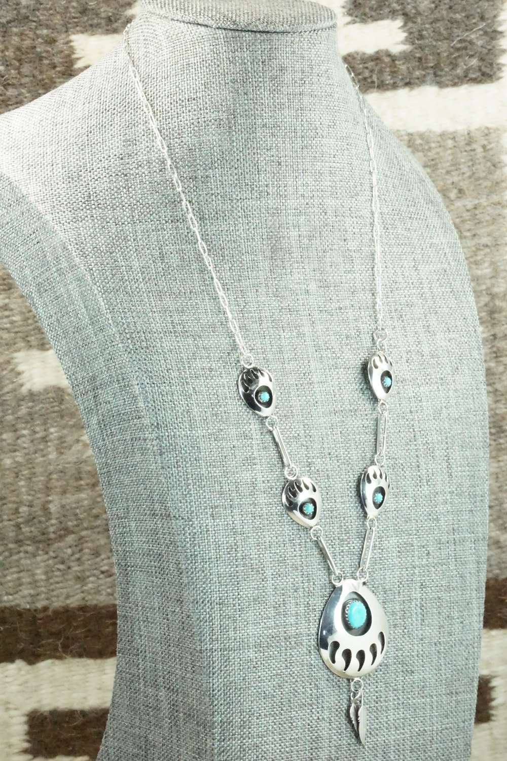 Turquoise & Sterling Silver Necklace - Leta Parker