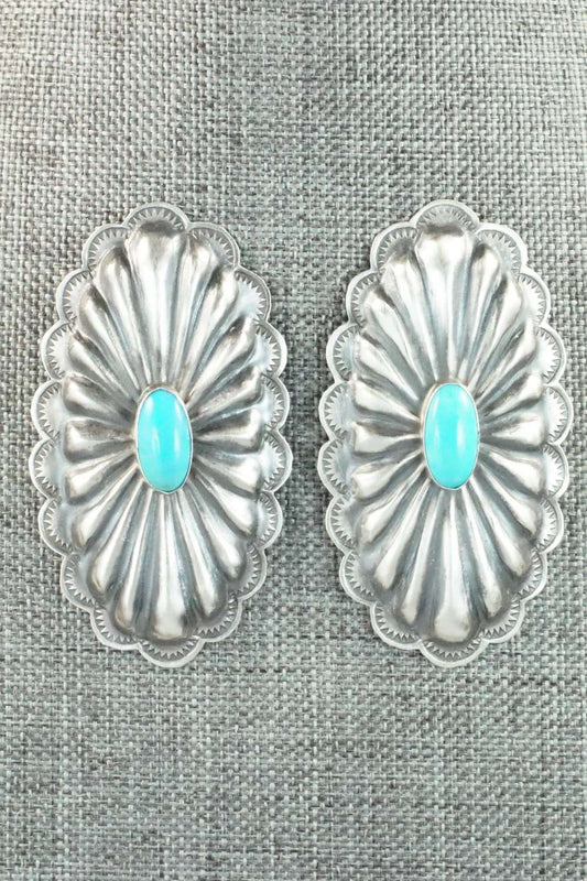 Turquoise and Sterling Silver Earrings - Rita Lee