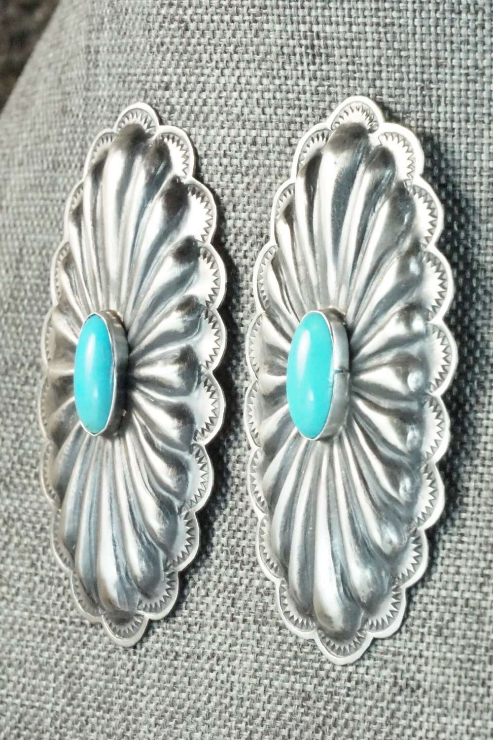 Turquoise and Sterling Silver Earrings - Rita Lee