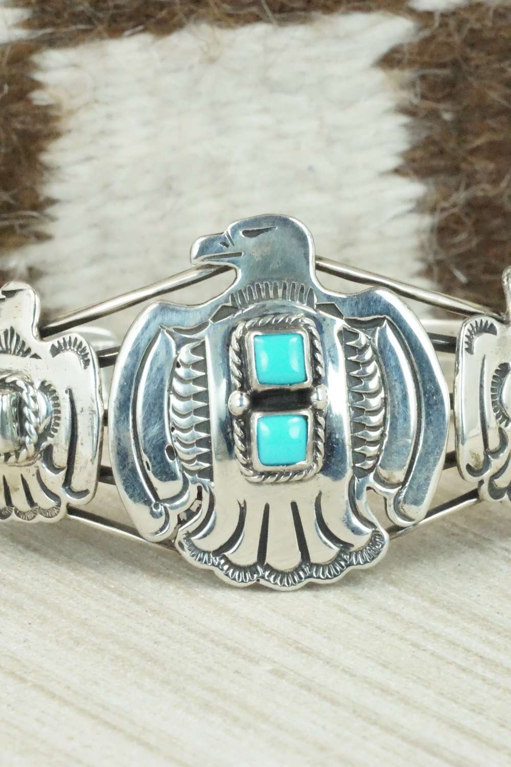 Turquoise & Sterling Silver Bracelet - Navajo