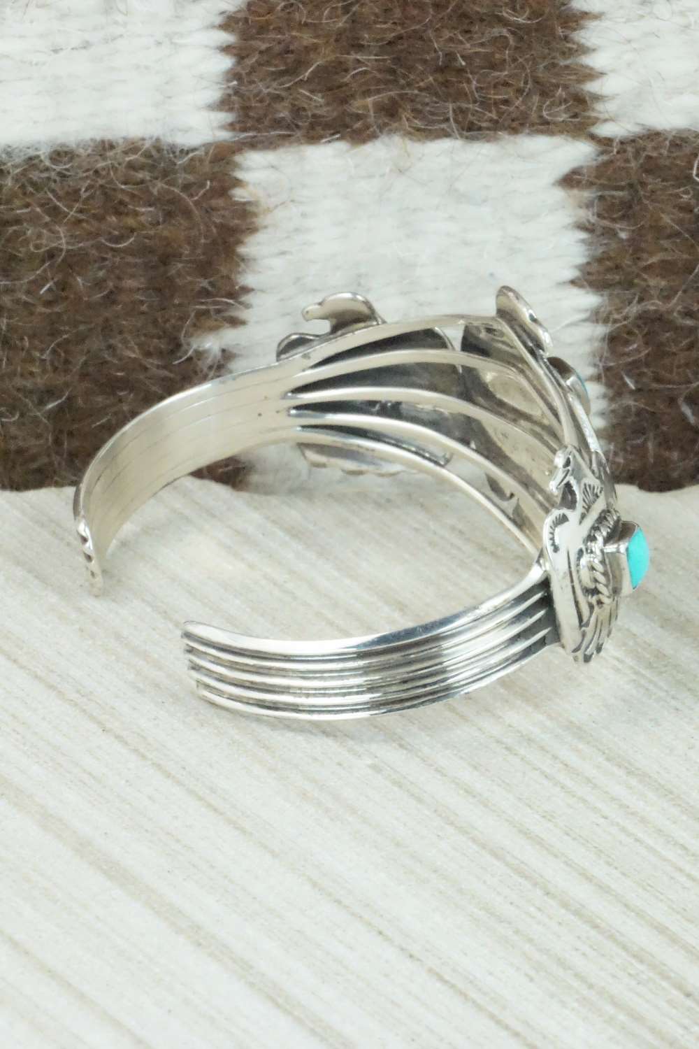 Turquoise & Sterling Silver Bracelet - Navajo