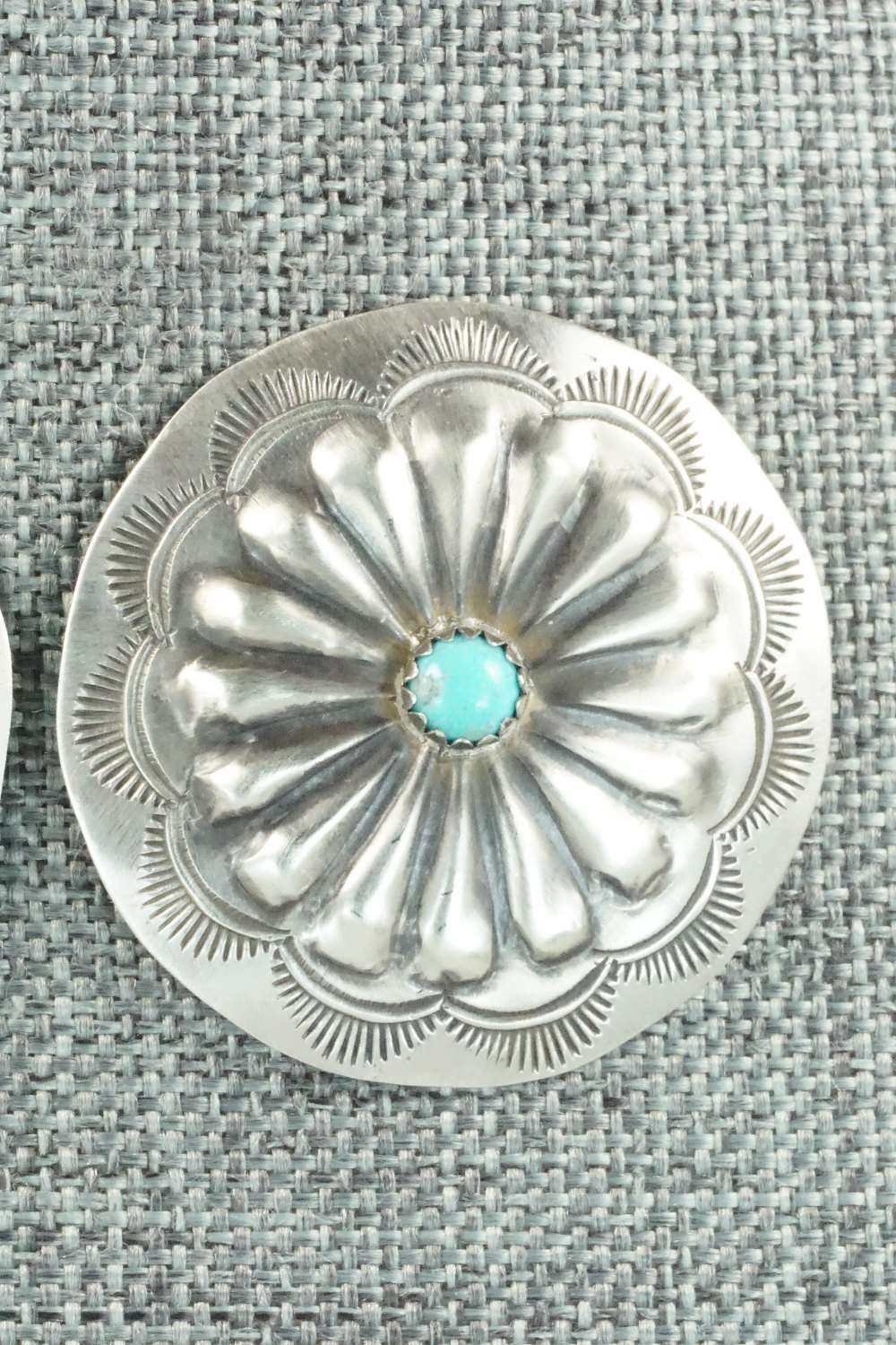 Turquoise & Sterling Silver Earrings - Arlene Soce