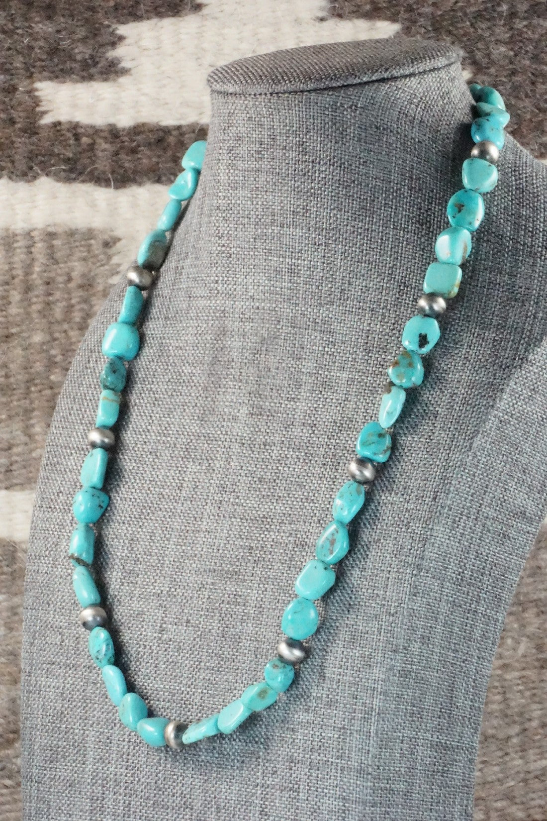 Turquoise & Sterling Silver Necklace - Doreen Jake
