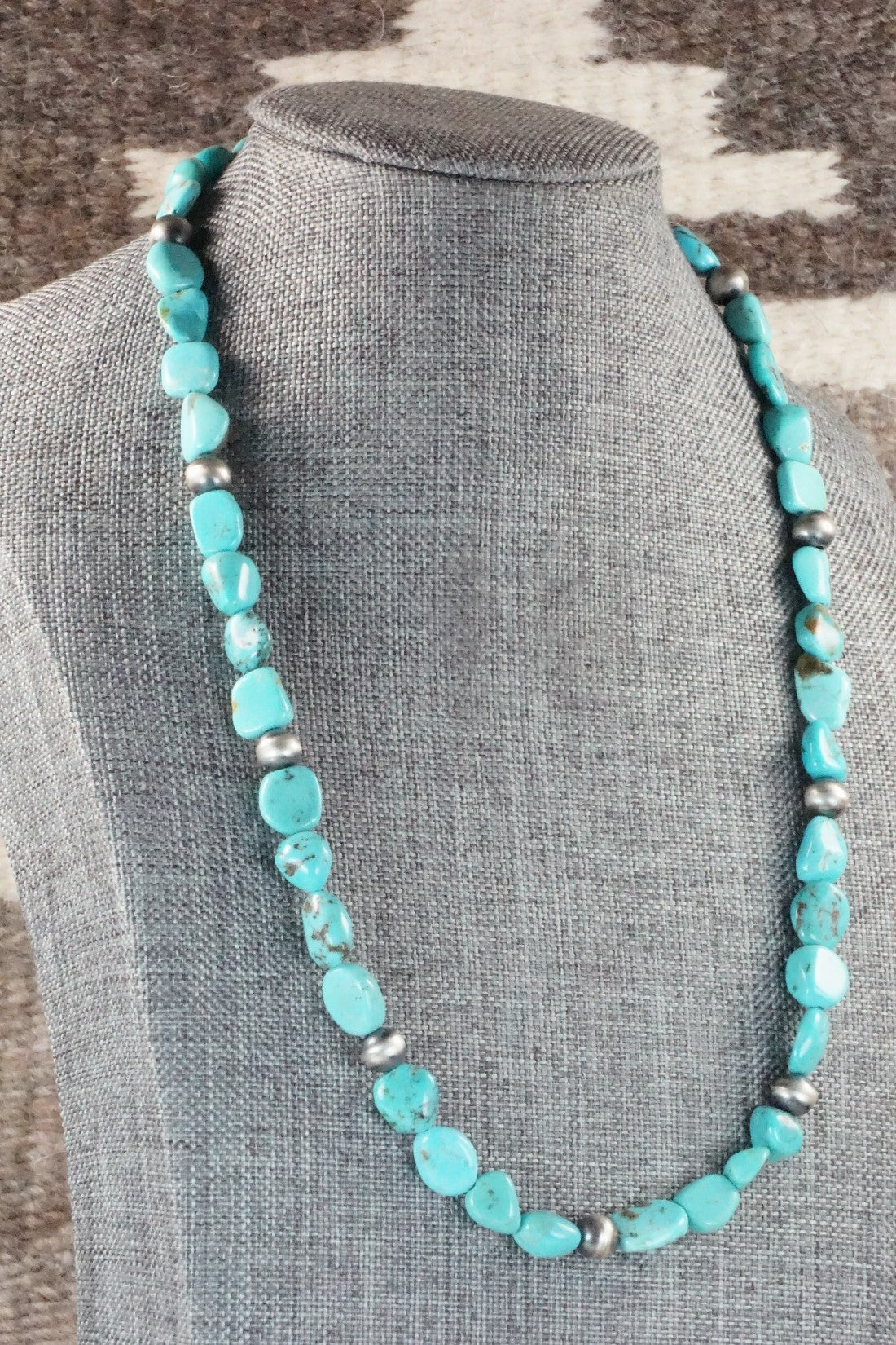 Turquoise & Sterling Silver Necklace - Doreen Jake