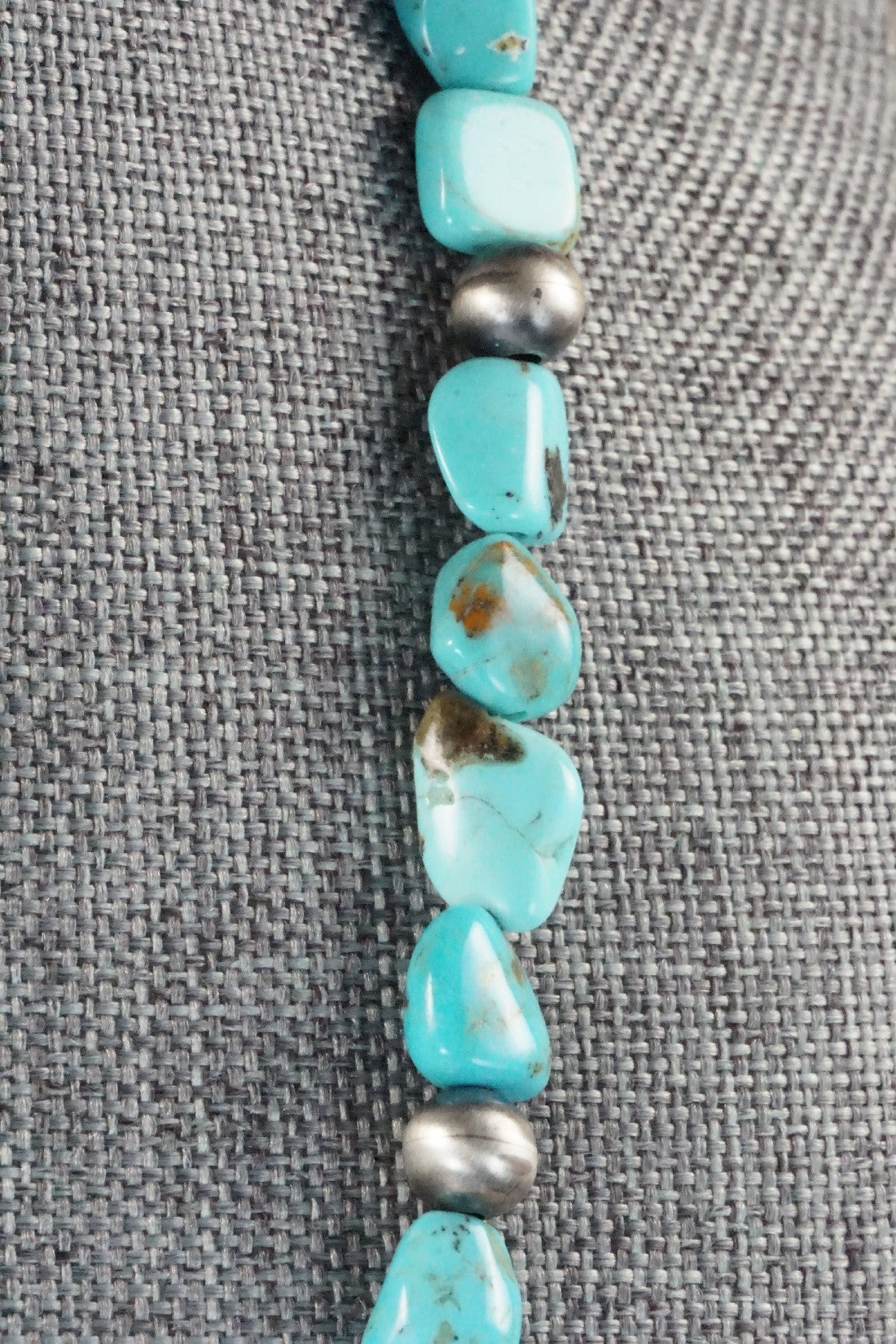 Turquoise & Sterling Silver Necklace - Doreen Jake