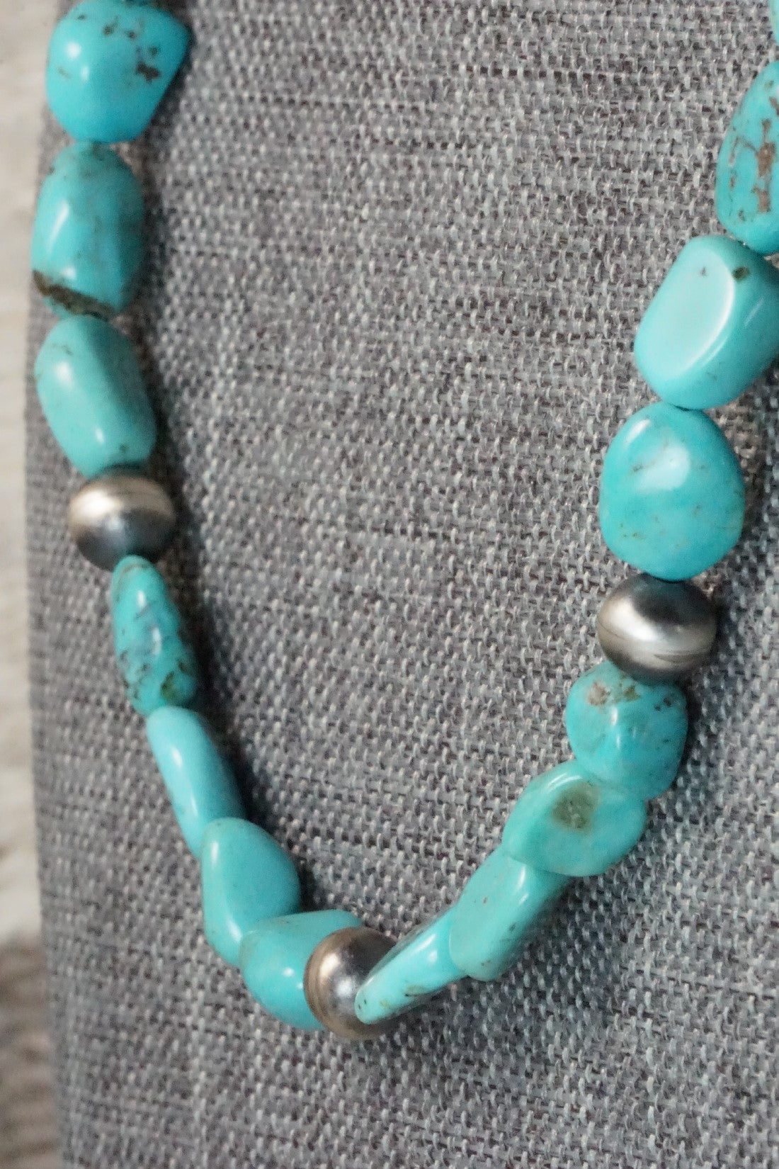 Turquoise & Sterling Silver Necklace - Doreen Jake