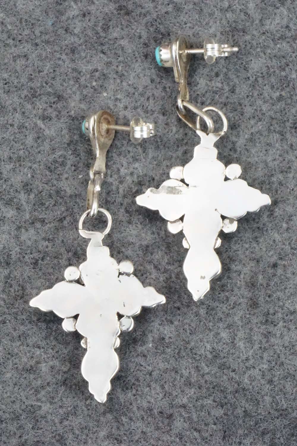 Turquoise & Sterling Silver Earrings - Verdie Booqua