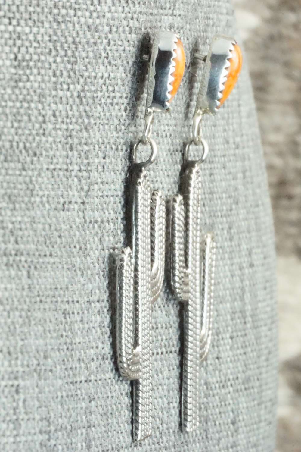 Spiny Oyster & Sterling Silver Earrings - Verley Betone