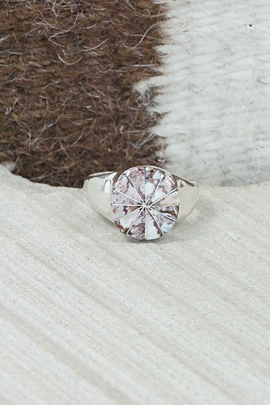 Wild Horse & Sterling Silver Ring - Johnson Laweka - Size 7.5