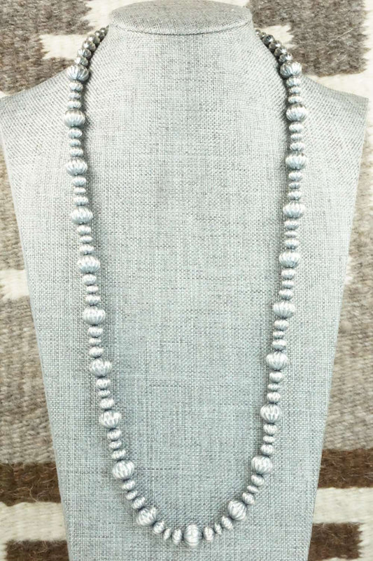 Sterling Silver Navajo Pearl Necklace - Tonisha Haley