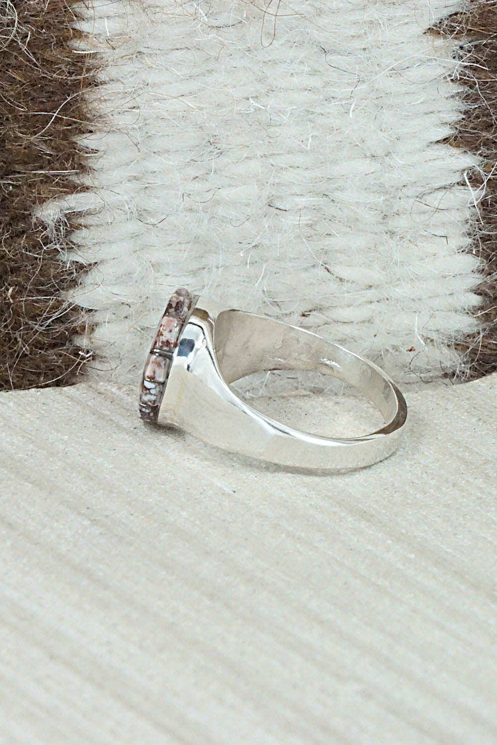 Wild Horse & Sterling Silver Ring - Johnson Laweka - Size 7.5