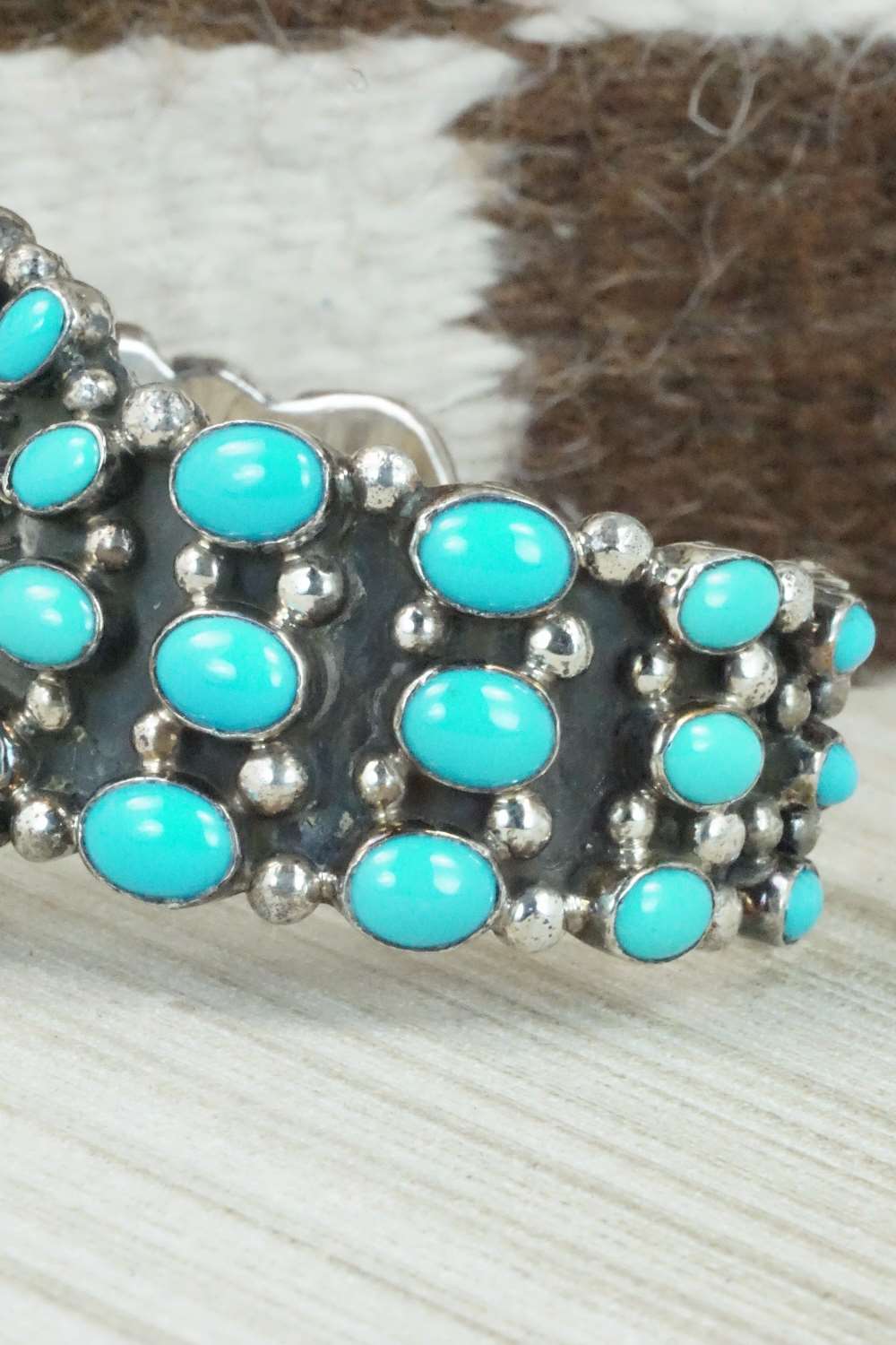 Turquoise and Sterling Silver Bracelet - Kenneth Jones