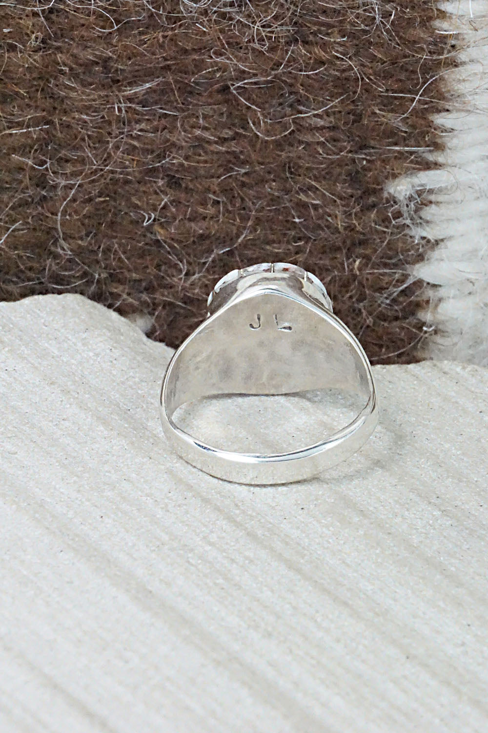 Wild Horse & Sterling Silver Ring - Johnson Laweka - Size 7.5