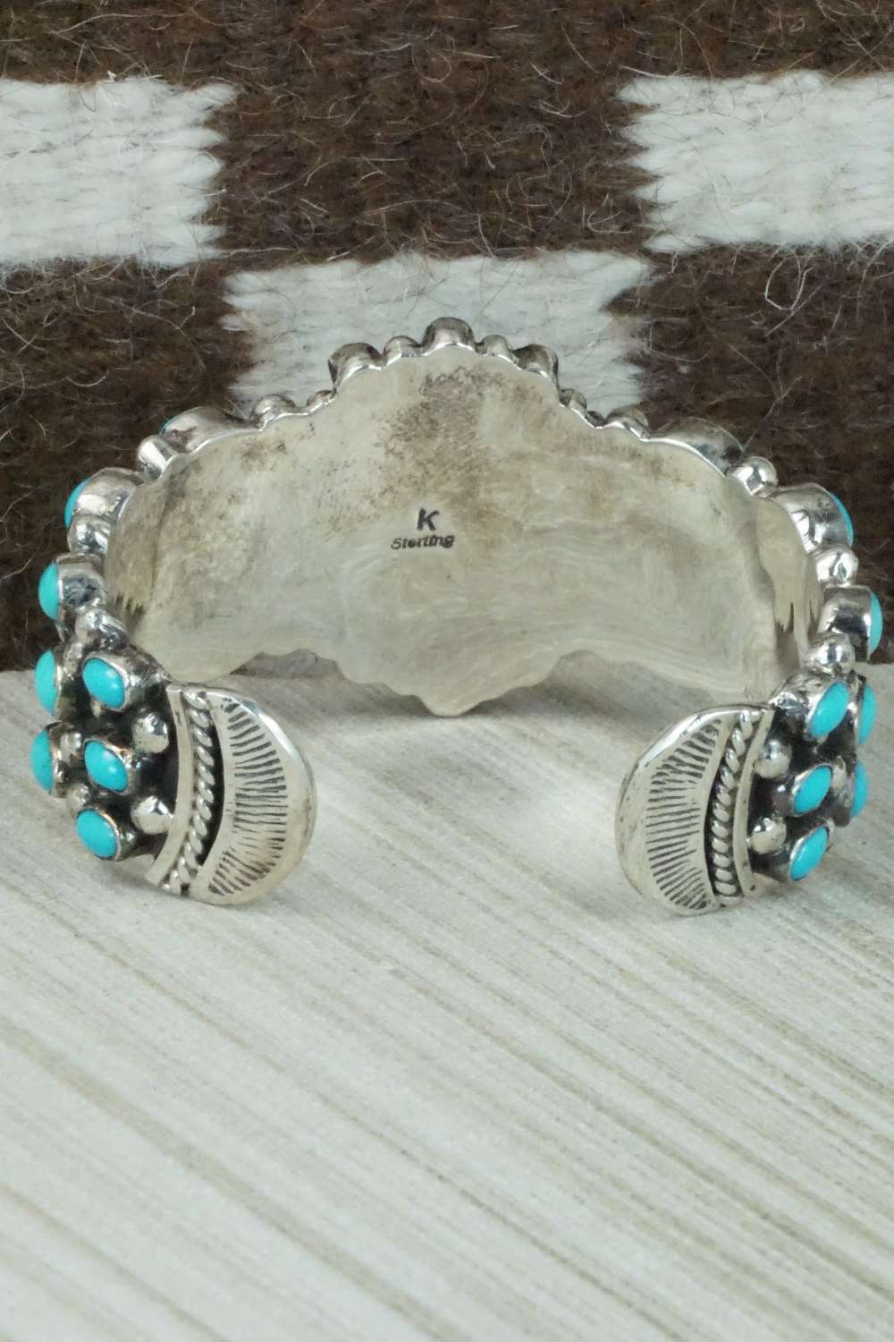 Turquoise and Sterling Silver Bracelet - Kenneth Jones