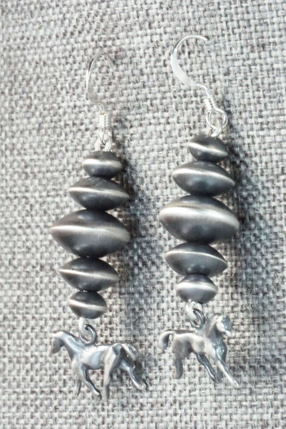 Sterling Silver Navajo Pearl Earrings - Preston Haley