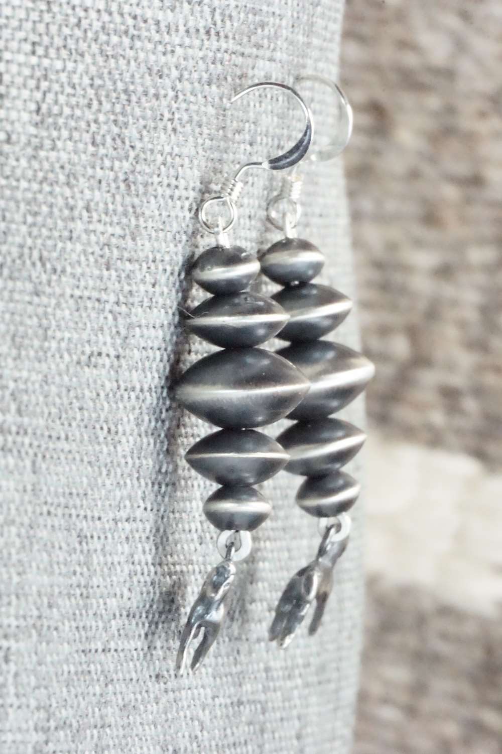 Sterling Silver Navajo Pearl Earrings - Preston Haley