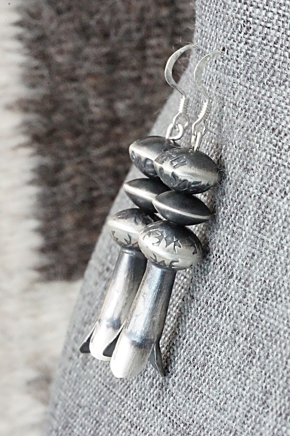 Sterling Silver Navajo Pearl Earrings - Presley Haley