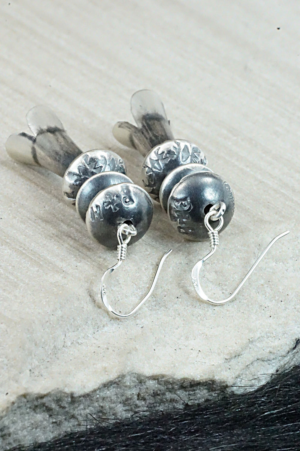 Sterling Silver Navajo Pearl Earrings - Presley Haley
