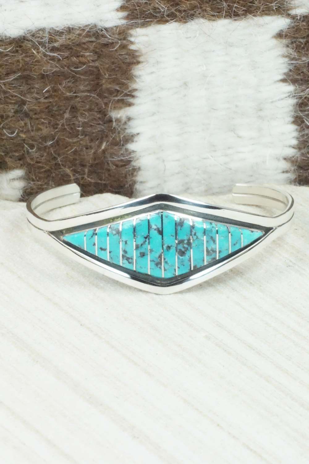 Turquoise & Sterling Silver Bracelet - Marvin Luarkie