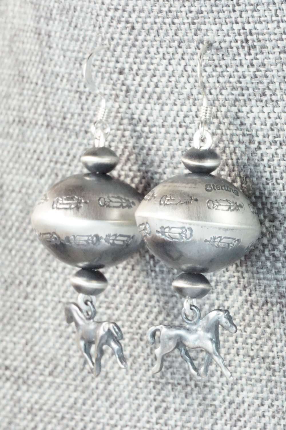 Sterling Silver Navajo Pearl Earrings - Preston Haley