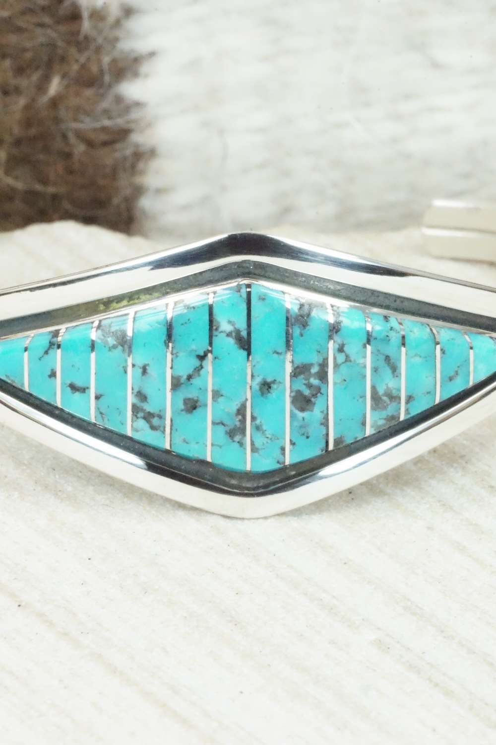 Turquoise & Sterling Silver Bracelet - Marvin Luarkie